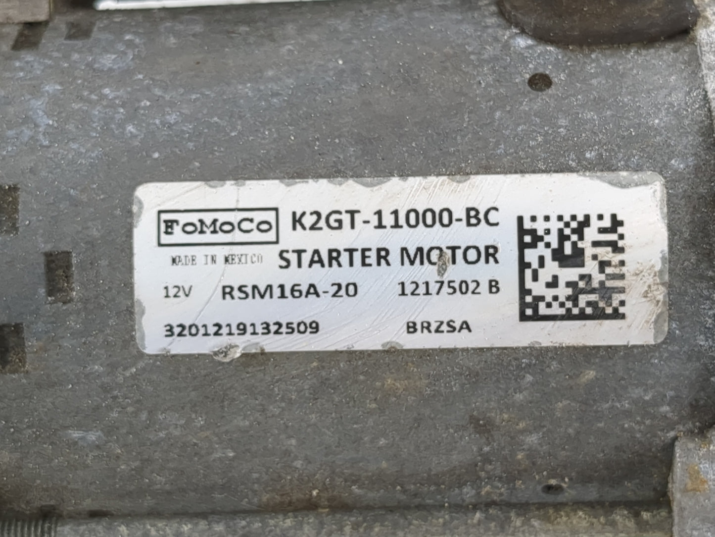 2019-2020 Ford Edge Car Starter Motor Solenoid OEM P/N:K2GT-11000-BC K2GT-11000-BB Fits Fits 2019 2020 2021 2022 OEM Used Au