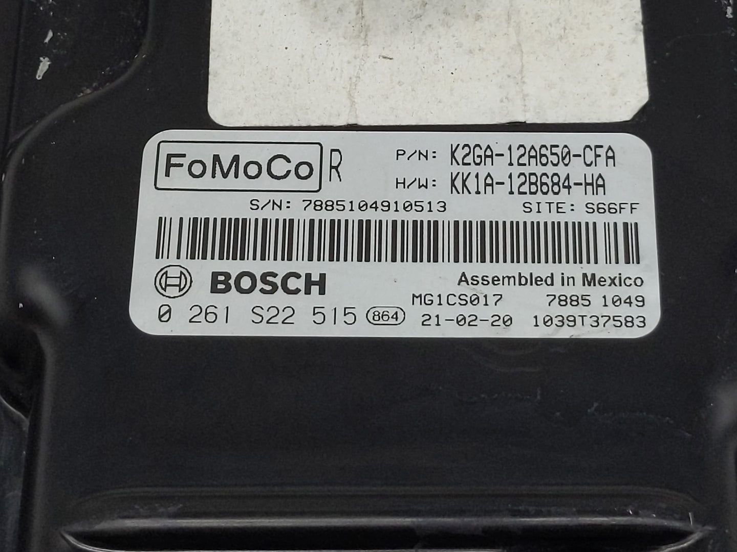 2021 Ford Edge PCM Engine Control Computer ECU ECM PCU OEM P/N:K2GA-12A650-CFA 0 261 S22 515 Fits Fits 2020 2022 OEM Used Au