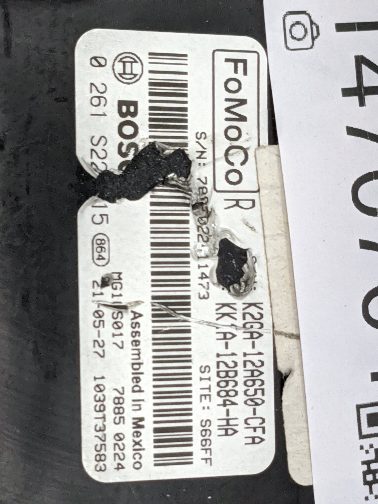 2021 Ford Edge PCM Engine Control Computer ECU ECM PCU OEM P/N:K2GA-12A650-CFA KK7A-12B684-HA, 0261S22115 Fits Fits 2020 202