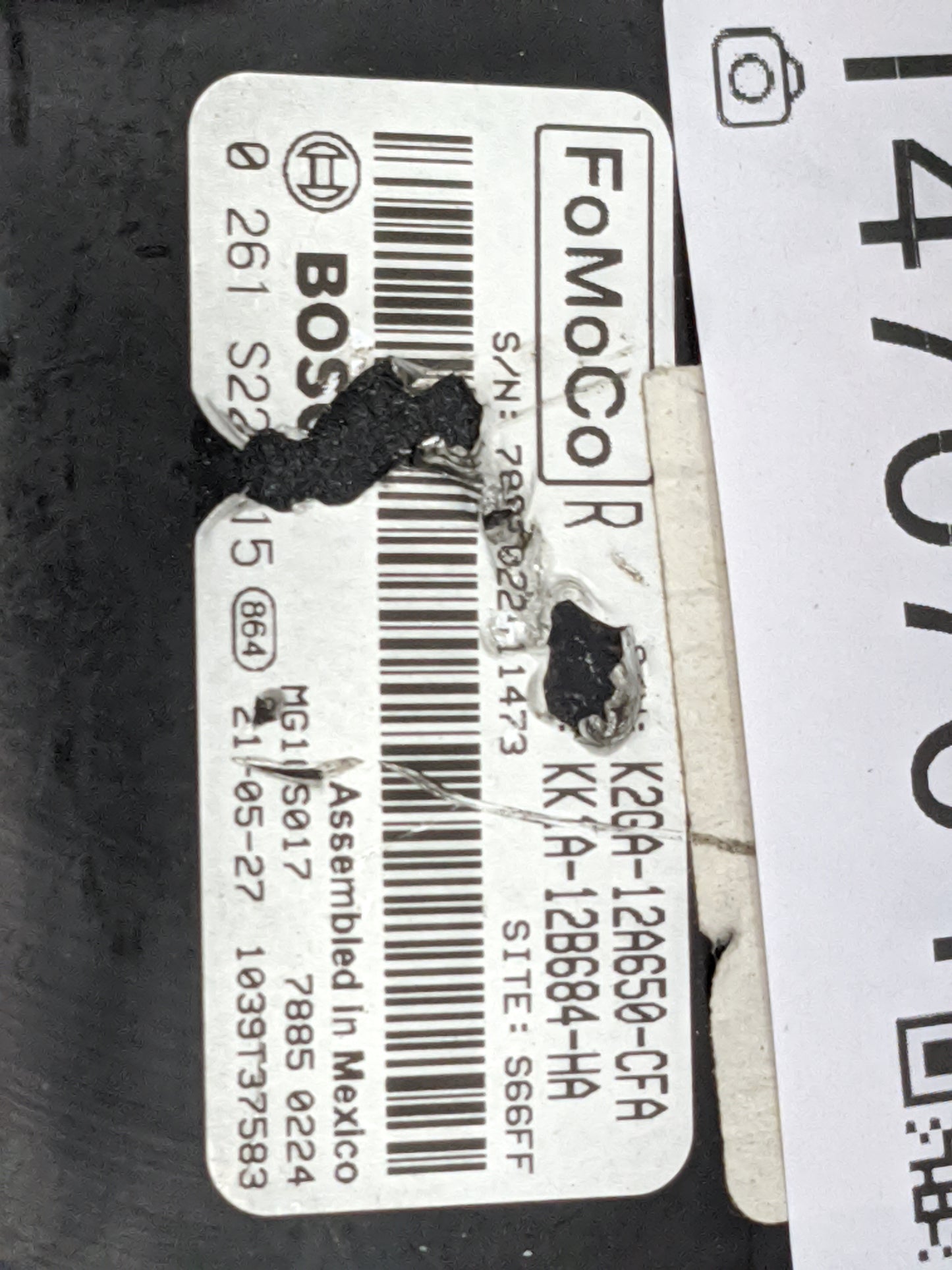 2021 Ford Edge PCM Engine Control Computer ECU ECM PCU OEM P/N:K2GA-12A650-CFA KK7A-12B684-HA, 0261S22115 Fits Fits 2020 202
