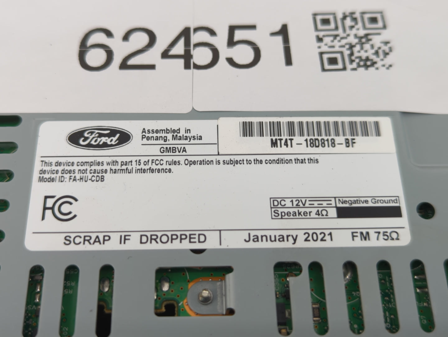 2021 Ford Edge Am Fm Cd Player Radio Receiver - Oemusedautoparts1.com