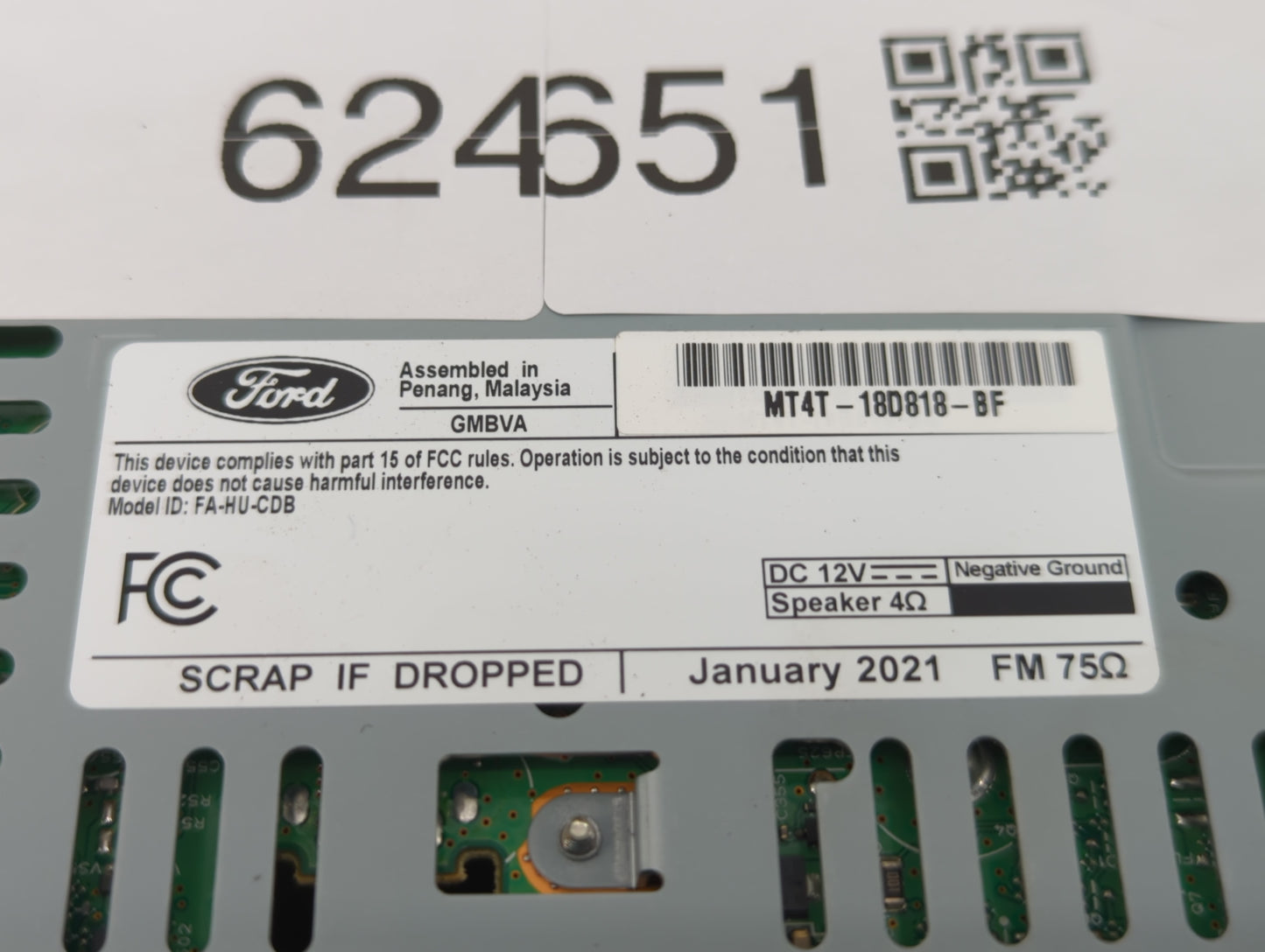 2021 Ford Edge Am Fm Cd Player Radio Receiver - Oemusedautoparts1.com