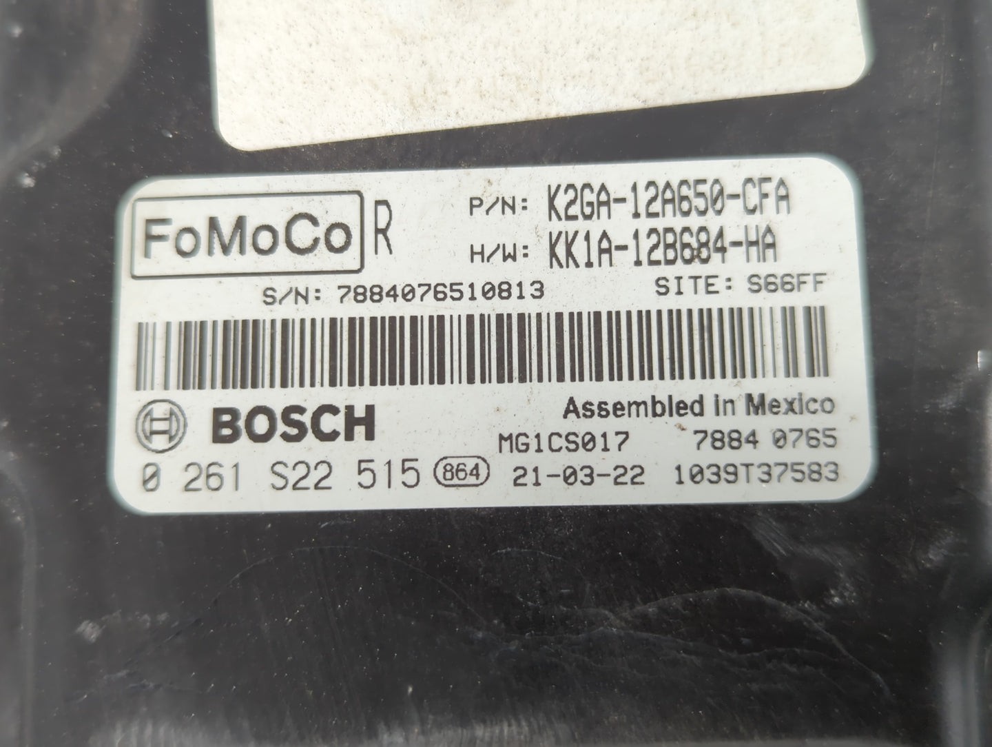 2021 Ford Edge PCM Engine Control Computer ECU ECM PCU OEM P/N:K2GA-12A650-CFA Fits Fits 2020 2022 OEM Used Auto Parts - Oem