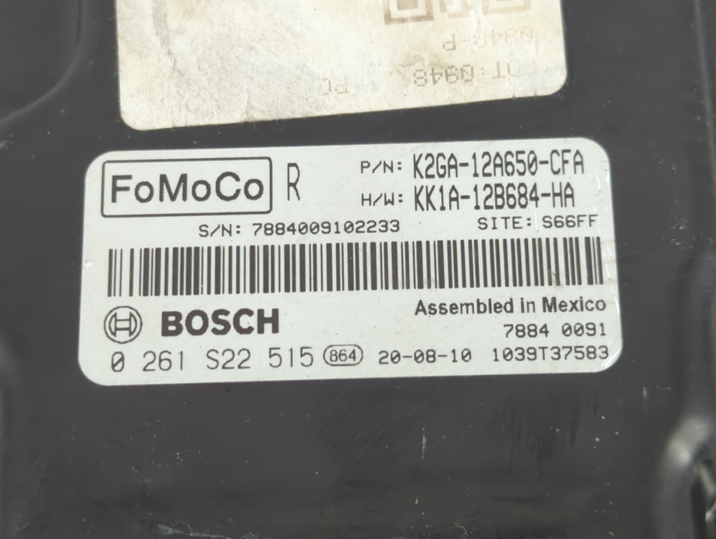 2021 Ford Edge PCM Engine Control Computer ECU ECM PCU OEM P/N:0 261 S22 515 K2GA-12A650-CFA Fits Fits 2020 2022 OEM Used Au