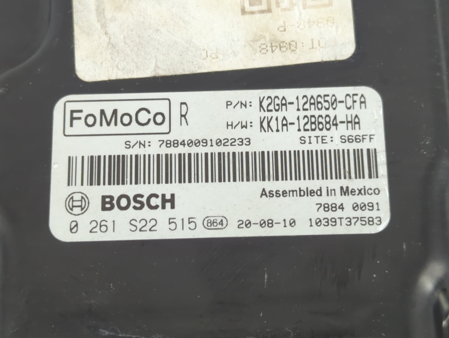 2021 Ford Edge PCM Engine Control Computer ECU ECM PCU OEM P/N:0 261 S22 515 K2GA-12A650-CFA Fits Fits 2020 2022 OEM Used Au