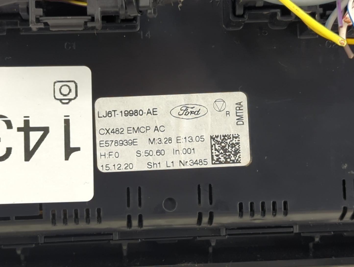 2020-2022 Ford Escape Climate Control Module Temperature AC/Heater Replacement P/N:LJ6T-19980-AE CX482 EMCP AC Fits OEM Used