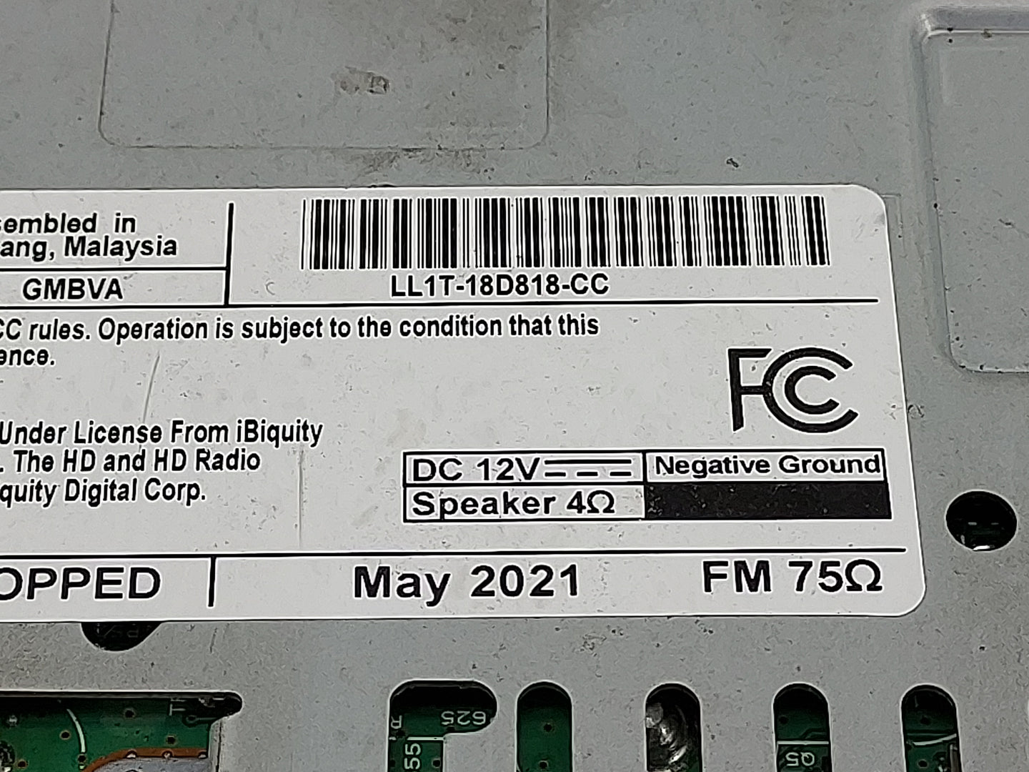 2018-2021 Ford Expedition Radio AM FM Cd Player Receiver Replacement P/N:LL1T-18D818-CC Fits Fits 2018 2019 2020 2021 OEM Us