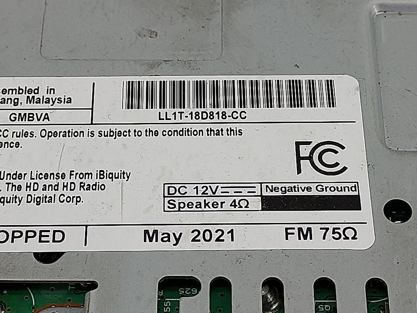 2018-2021 Ford Expedition Radio AM FM Cd Player Receiver Replacement P/N:LL1T-18D818-CC Fits Fits 2018 2019 2020 2021 OEM Us