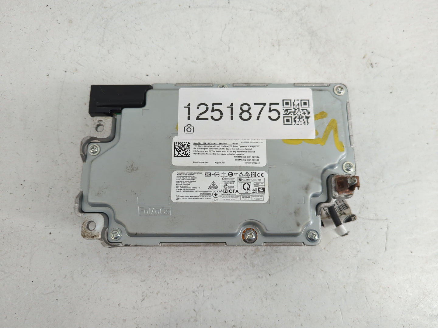 2021 Ford Explorer Radio AM FM Cd Player Receiver Replacement P/N:LB5T-14G371-MBP Fits OEM Used Auto Parts - Oemusedautopart