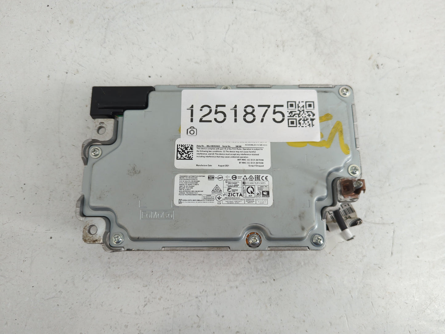 2021 Ford Explorer Radio AM FM Cd Player Receiver Replacement P/N:LB5T-14G371-MBP Fits OEM Used Auto Parts - Oemusedautopart