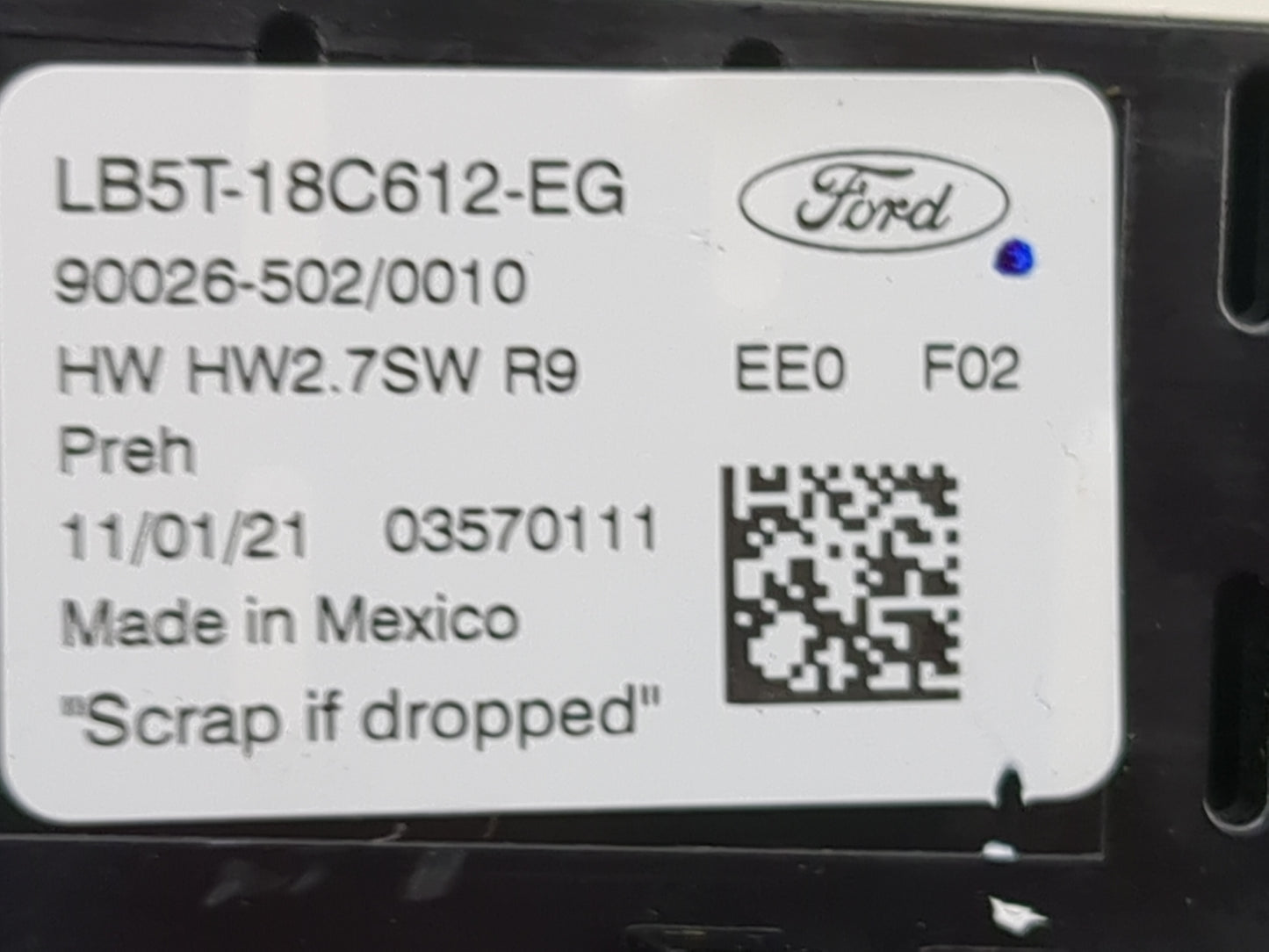 2021 Ford Explorer Climate Control Module Temperature AC/Heater Replacement P/N:LB5T-18C612-EG Fits OEM Used Auto Parts - Oe
