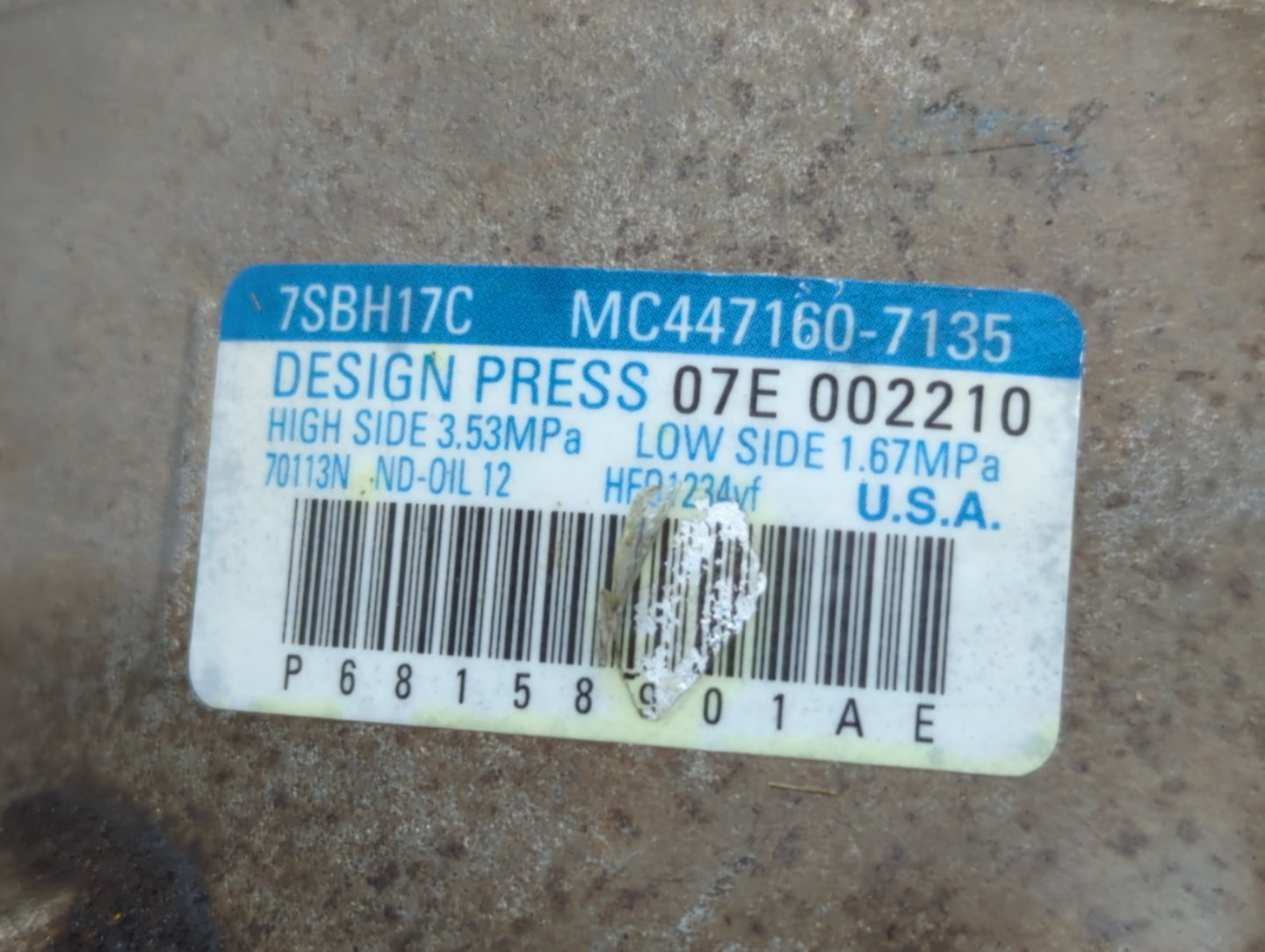 Ford F-150 Air Conditioning A/c Ac Compressor Oem - Oemusedautoparts1.com