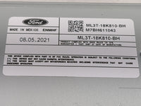 2021-2022 Ford F-150 Radio AM FM Cd Player Receiver Replacement P/N:ML3T-18K810-BH M7BH611043 Fits Fits 2021 2022 OEM Used A
