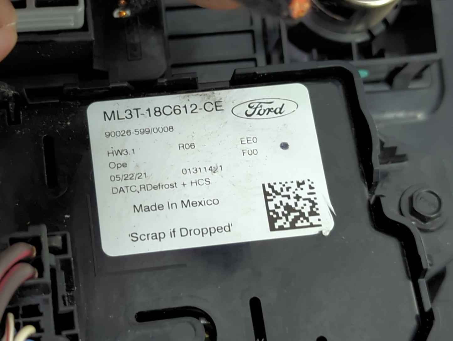 2021-2022 Ford F-150 Climate Control Module Temperature AC/Heater Replacement P/N:ML3T-18C612-CE Fits Fits 2021 2022 OEM Use