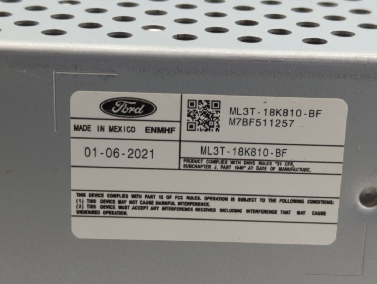 2021-2022 Ford F-150 Am Fm Cd Player Radio Receiver - Oemusedautoparts1.com
