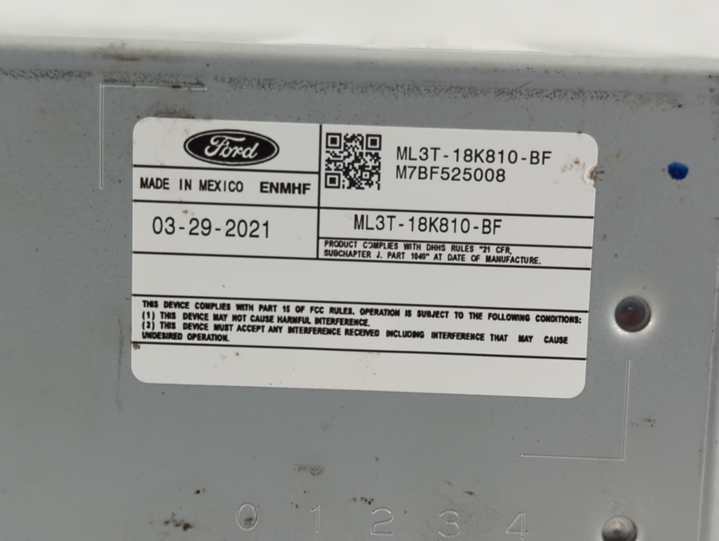 2021-2022 Ford F-150 Am Fm Cd Player Radio Receiver - Oemusedautoparts1.com