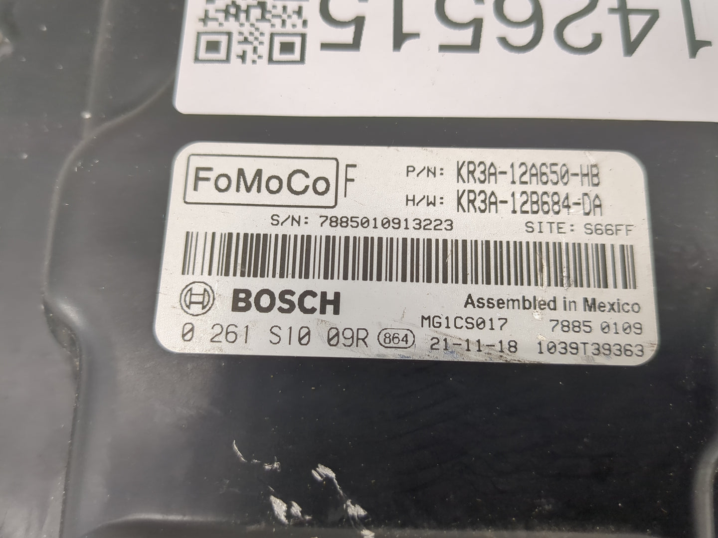 2019-2022 Ford Mustang PCM Engine Control Computer ECU ECM PCU OEM P/N:KR3A-12A650-HB KR3A-12B684-DA Fits Fits 2019 2020 202