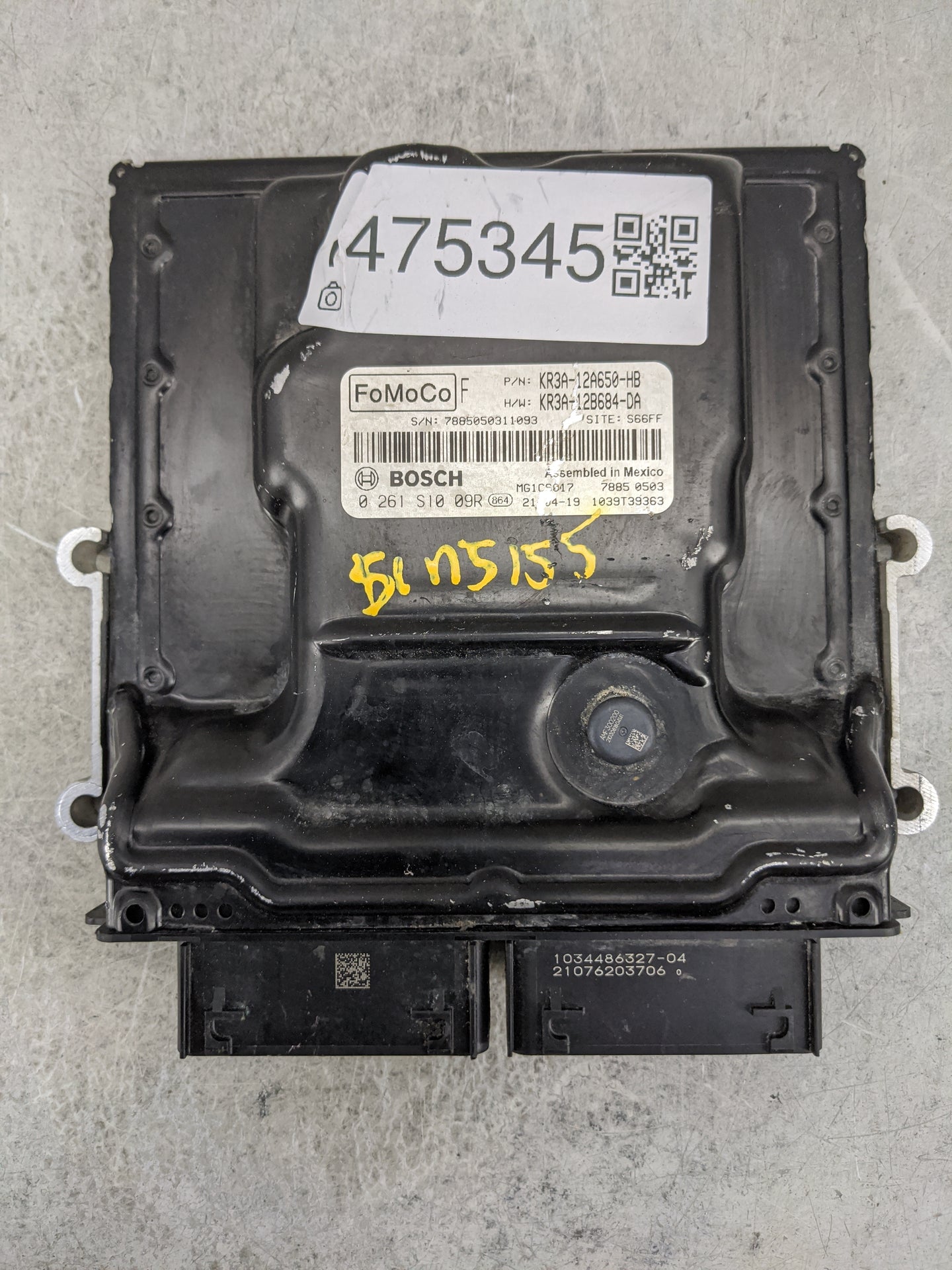 2019-2022 Ford Mustang PCM Engine Control Computer ECU ECM PCU OEM P/N:KR3A-12A650-HB KR3A-12B684-DA Fits Fits 2019 2020 202