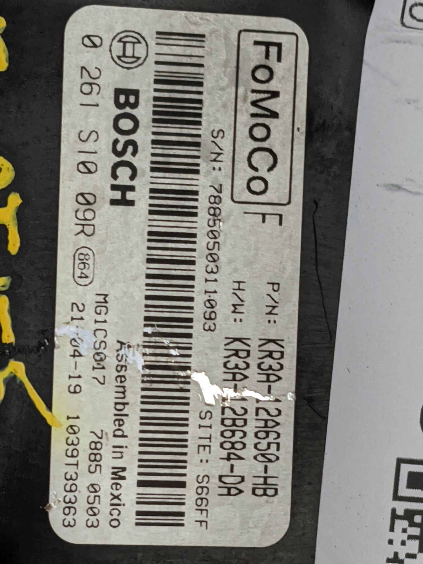 2019-2022 Ford Mustang PCM Engine Control Computer ECU ECM PCU OEM P/N:KR3A-12A650-HB KR3A-12B684-DA Fits Fits 2019 2020 202