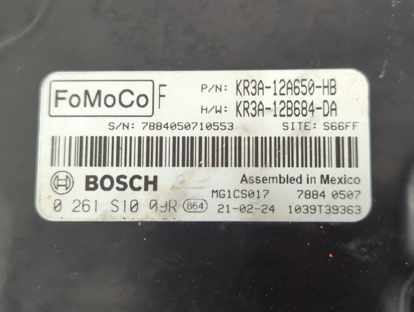 2019-2022 Ford Mustang PCM Engine Control Computer ECU ECM PCU OEM P/N:KR3A-12B684-DA KR3A-12A650-HB Fits Fits 2019 2020 202