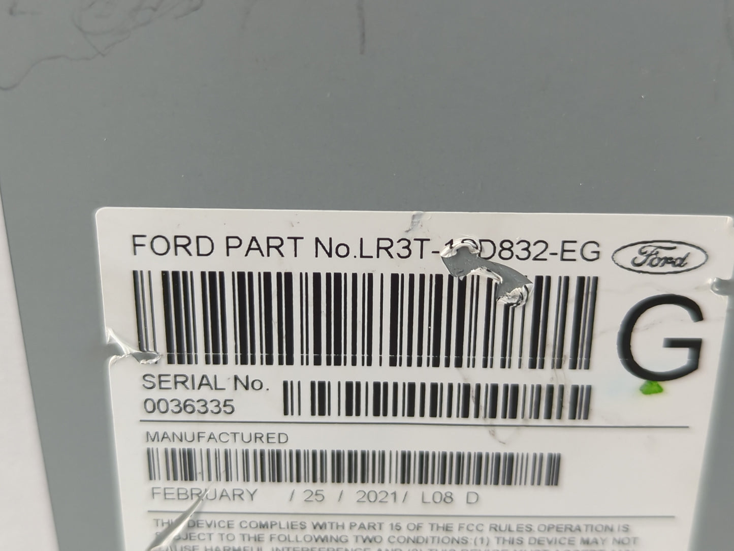 2019 Ford Mustang Radio AM FM Cd Player Receiver Replacement Fits OEM Used Auto Parts - Oemusedautoparts1.com