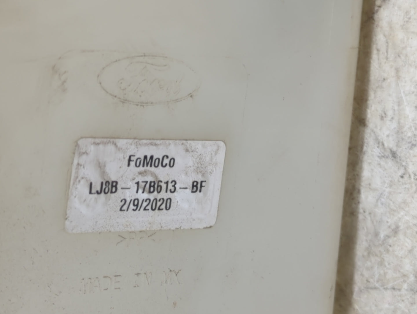 2021 Ford Mustang Mach-e Windshield Washer Fluid Reservoir Bottle Oem - Oemusedautoparts1.com