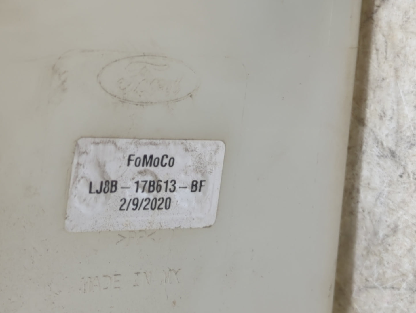 2021 Ford Mustang Mach-e Windshield Washer Fluid Reservoir Bottle Oem - Oemusedautoparts1.com