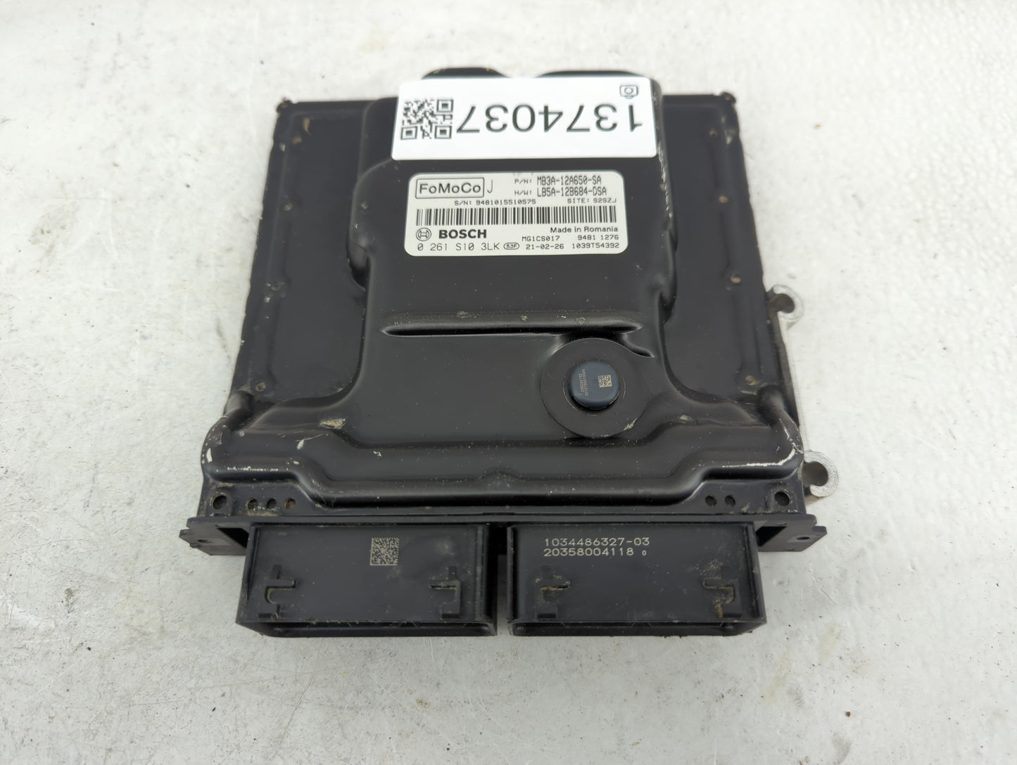 2021-2022 Ford Ranger PCM Engine Control Computer ECU ECM PCU OEM P/N:MB3A-12A650-SA Fits Fits 2021 2022 OEM Used Auto Parts