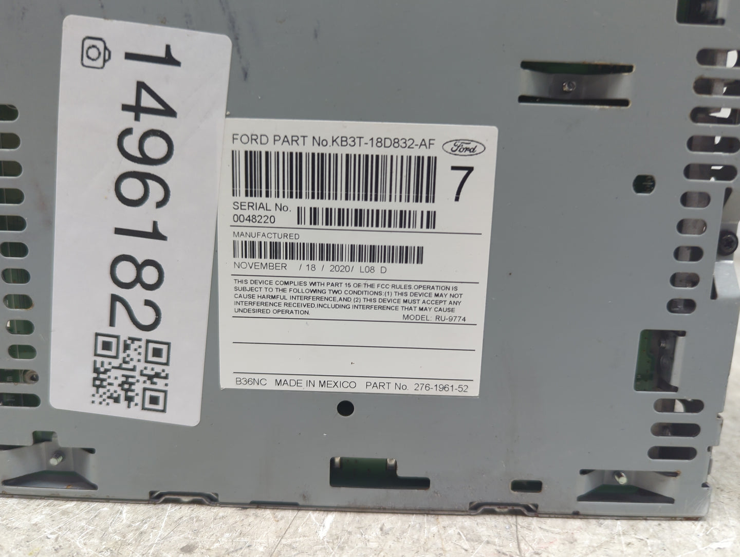 2019-2022 Ford Ranger Radio Control Panel 1496182 - Oemusedautoparts1.com