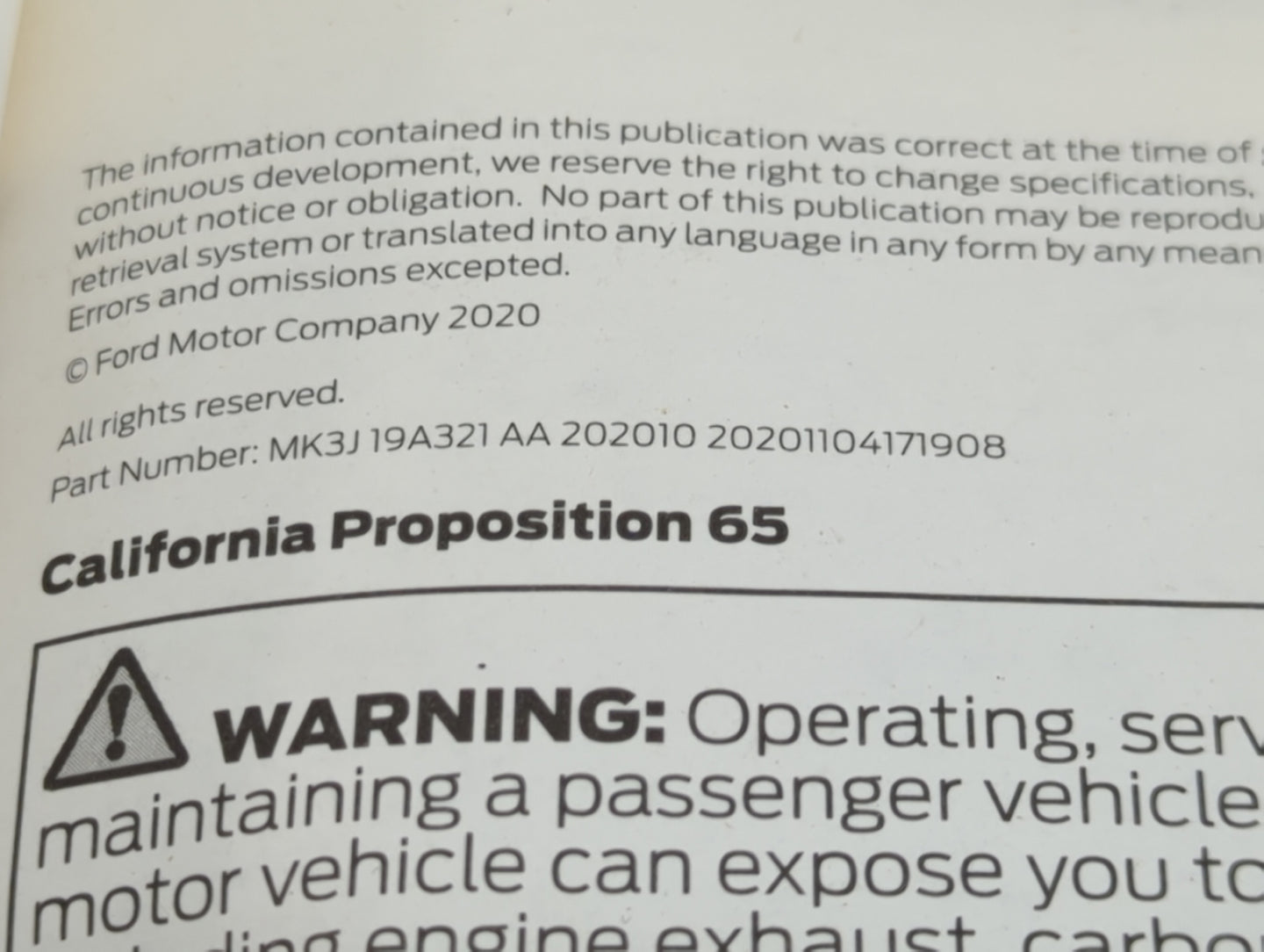 2021 Ford Transit Owners Manual Book Guide P/N:MK3J19A321AA OEM Used Auto Parts - Oemusedautoparts1.com