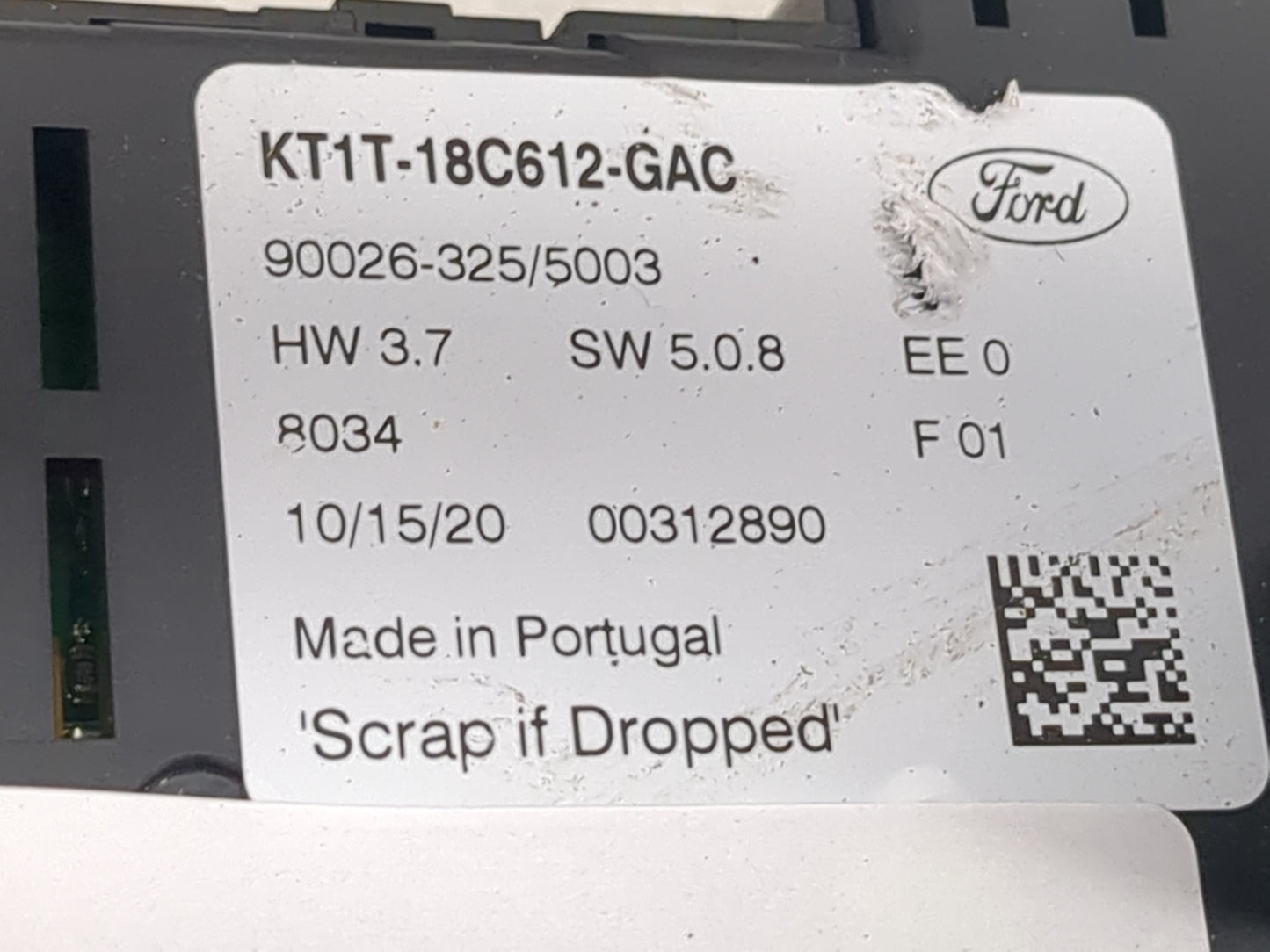 2019-2021 Ford Transit Connect Climate Control Module Temperature AC/Heater Replacement P/N:KT1T-18C612-GAC Fits OEM Used Au