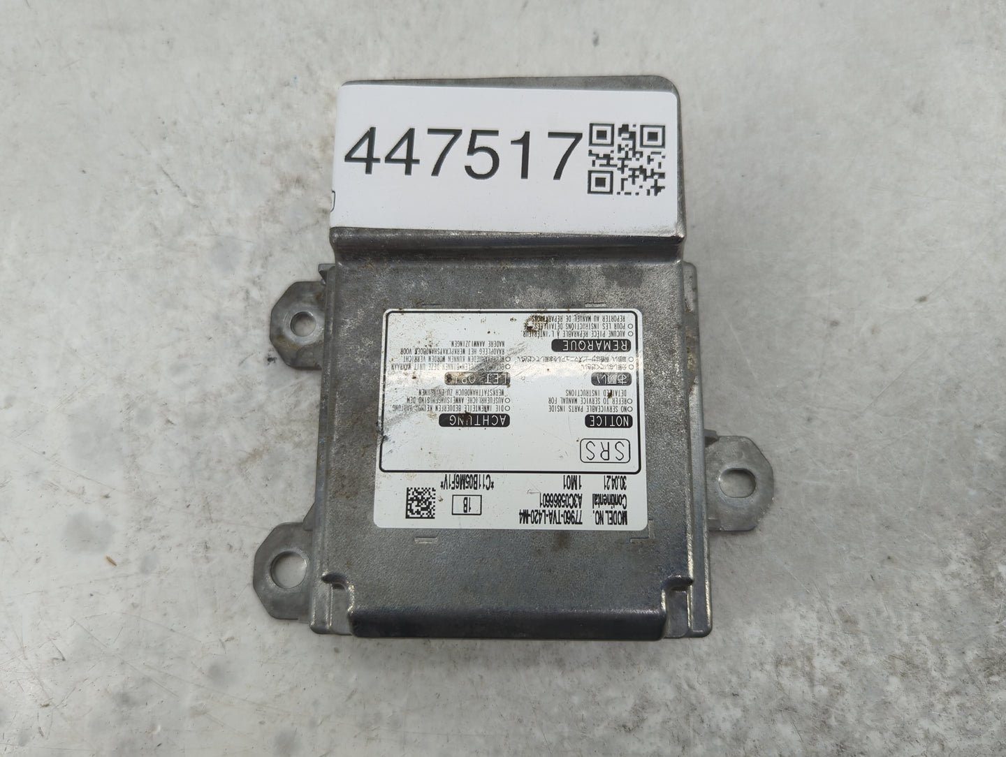 2021-2022 Honda Accord Body Control Module Bcm Inner Cabin Fuse Box - Oemusedautoparts1.com