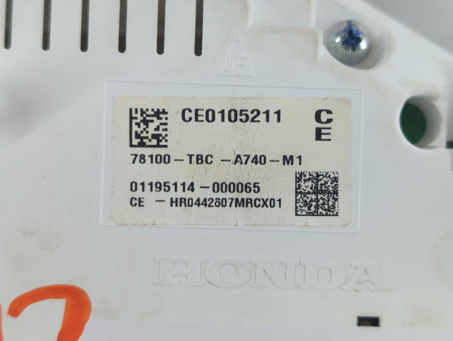 2016-2021 Honda Civic Instrument Cluster Speedometer Gauges P/N:78100-TBC-A740-M1 Fits Fits 2016 2017 2019 2020 2021 OEM Use