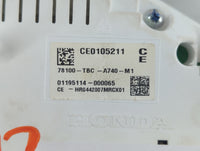 2016-2021 Honda Civic Instrument Cluster Speedometer Gauges P/N:78100-TBC-A740-M1 Fits Fits 2016 2017 2019 2020 2021 OEM Use