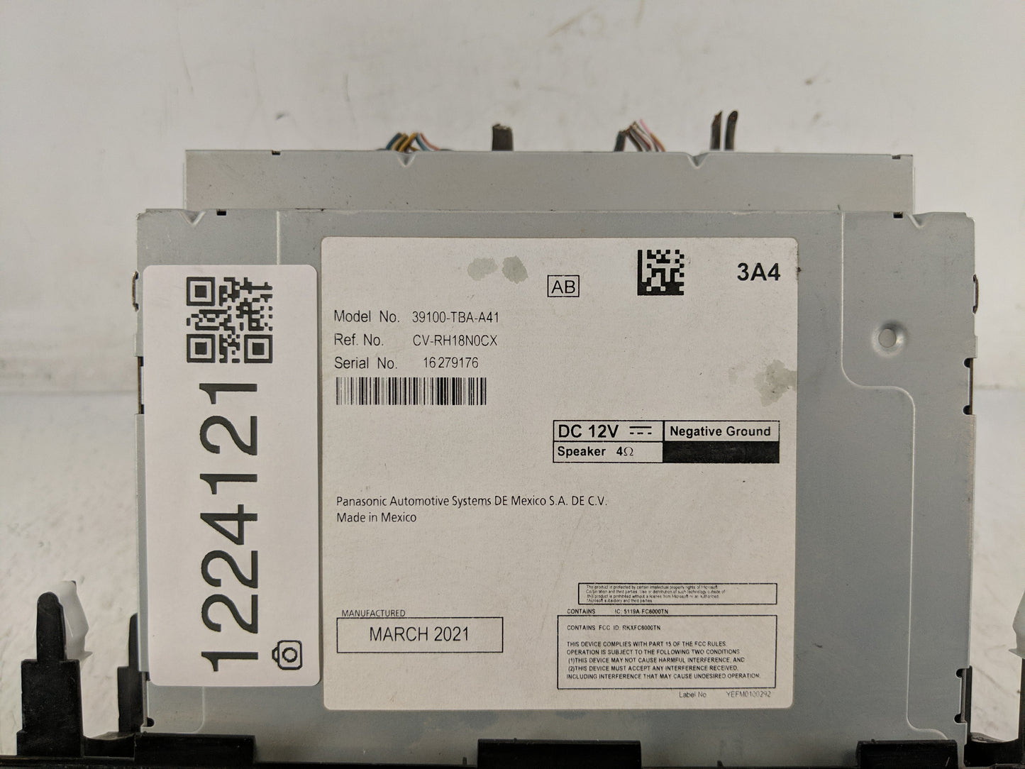 2019-2021 Honda Civic Radio AM FM Cd Player Receiver Replacement Fits Fits 2019 2020 2021 OEM Used Auto Parts - Oemusedautop