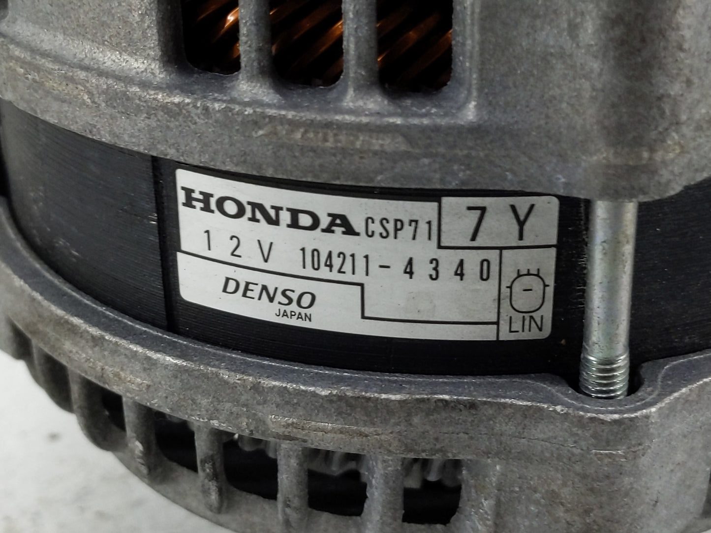 2017-2022 Honda Civic Alternator Replacement Generator Charging Assembly Engine OEM P/N:104211-4340 Fits OEM Used Auto Parts