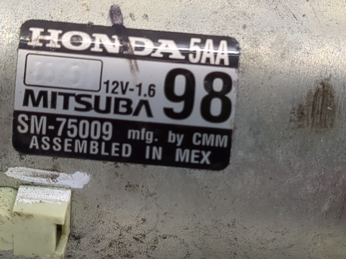 2016-2017 Honda Civic Car Starter Motor Solenoid OEM P/N:SM-75020 Fits Fits 2016 2017 2020 OEM Used Auto Parts - Oemusedauto