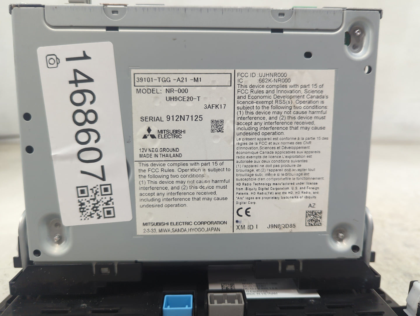 2019-2021 Honda Civic Radio AM FM Cd Player Receiver Replacement P/N:39101-TGG-A21-M1 NR-000, UH9CE20-T Fits Fits 2019 2020 