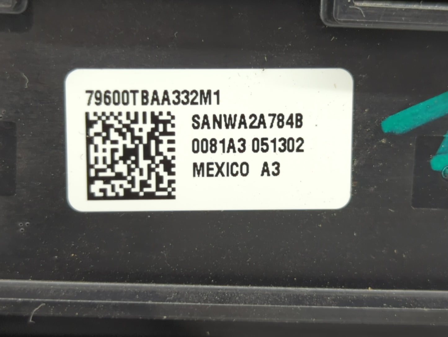 2016-2021 Honda Civic Climate Control Module Temperature AC/Heater Replacement P/N:79600-TBA-A332-M1 Fits OEM Used Auto Part