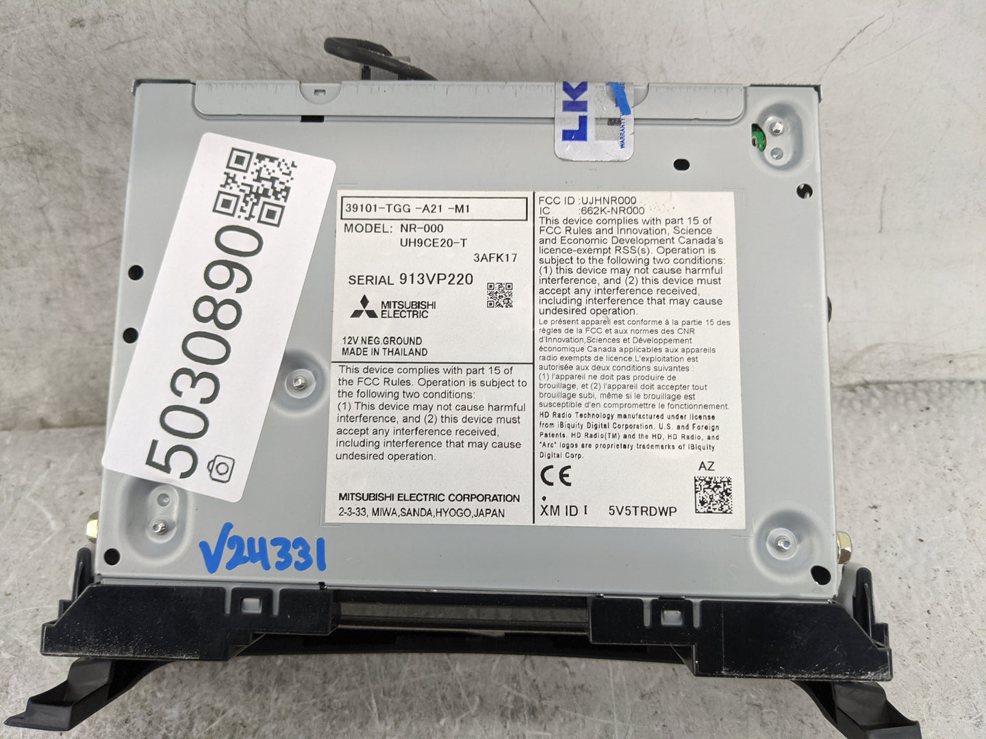 2019-2021 Honda Civic Radio AM FM Cd Player Receiver Replacement P/N:39101-TGG-A21-M1 NR-000, UH9CE20-T Fits Fits 2019 2020 