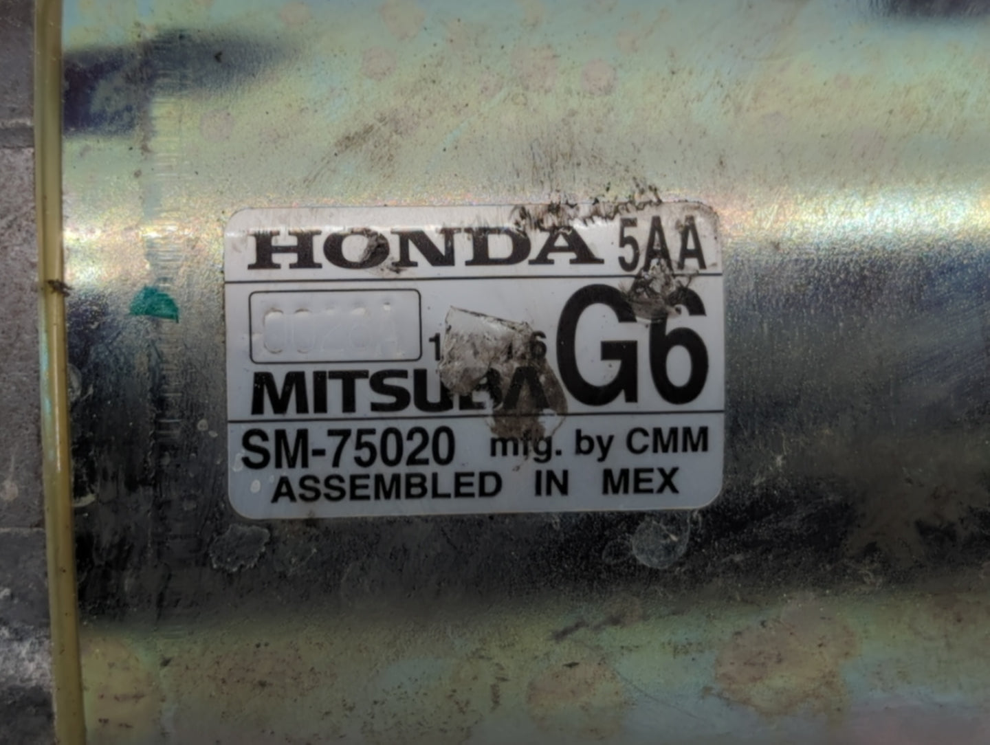2016-2017 Honda Civic Car Starter Motor Solenoid OEM P/N:SM-75020 Fits Fits 2016 2017 2020 OEM Used Auto Parts - Oemusedauto