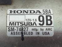 2016-2021 Honda Civic Car Starter Motor Solenoid OEM P/N:SM-74027 Fits Fits 2016 2017 2018 2019 2020 2021 OEM Used Auto Part
