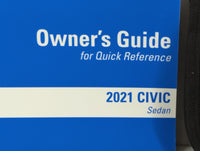 2021 Honda Civic Owners Manual Book Guide P/N:00X31-TBA-G500 OEM Used Auto Parts - Oemusedautoparts1.com