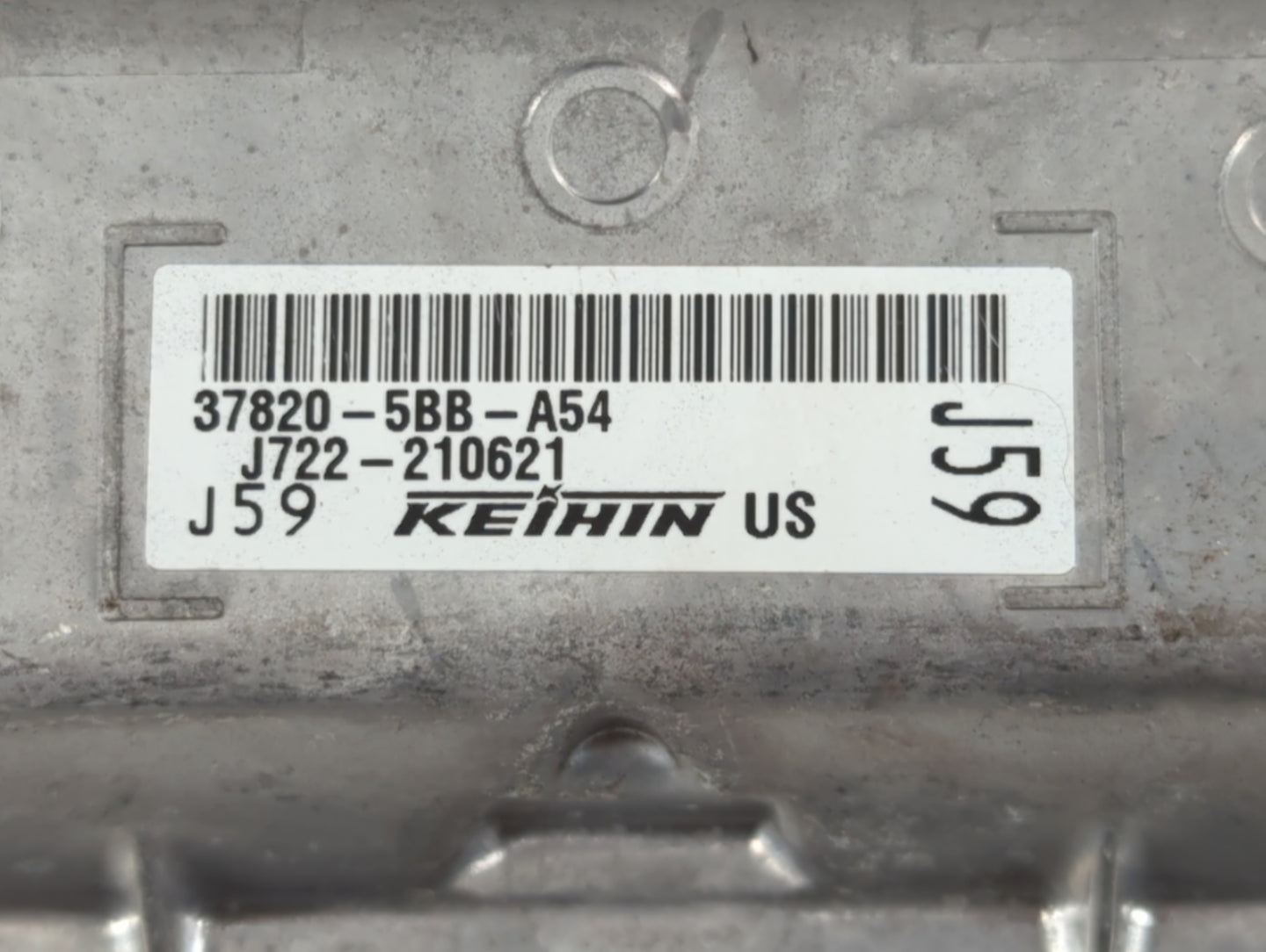 2019-2021 Honda Civic PCM Engine Control Computer ECU ECM PCU OEM P/N:J722-210621 37820-5BB-A54 Fits Fits 2019 2020 2021 OEM