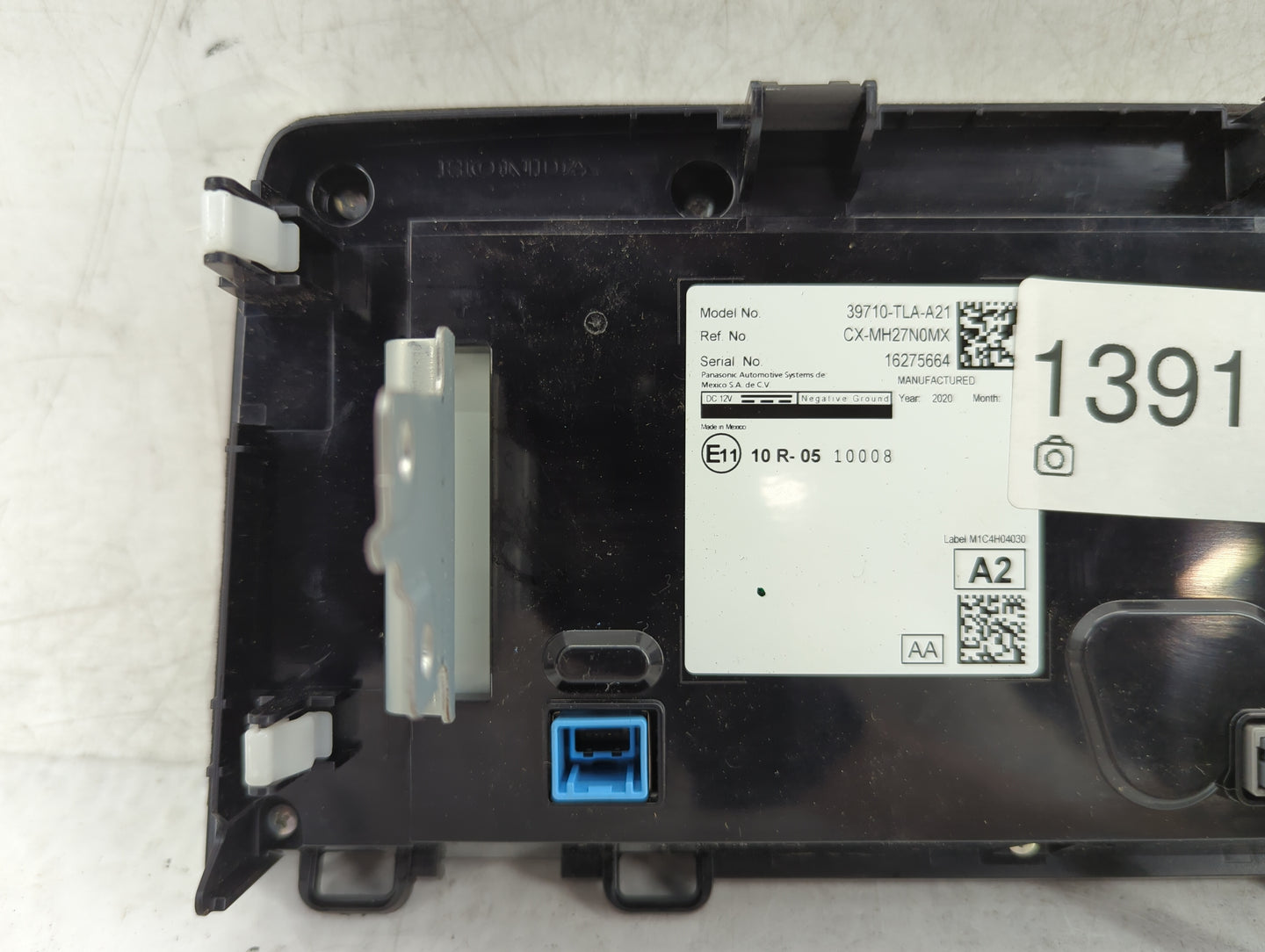 2018-2022 Honda Cr-V Radio AM FM Cd Player Receiver Replacement P/N:39710-TLA-A21 Fits Fits 2018 2019 2020 2021 2022 OEM Use