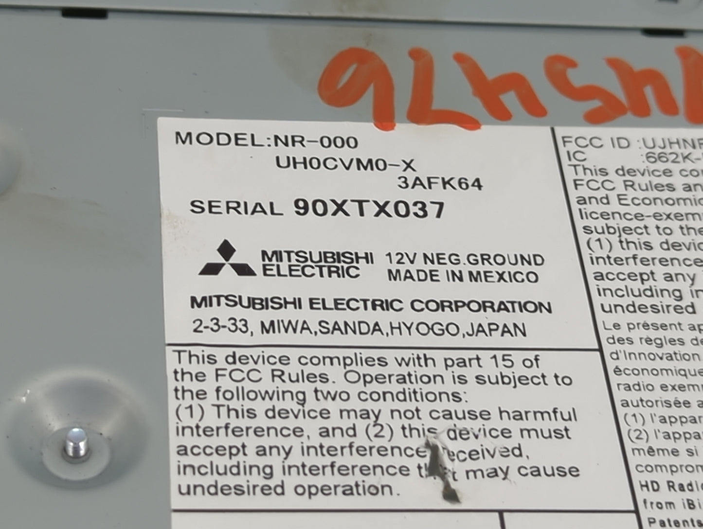 2018-2021 Honda Cr-V Radio AM FM Cd Player Receiver Replacement Fits Fits 2018 2019 2020 2021 OEM Used Auto Parts - Oemuseda