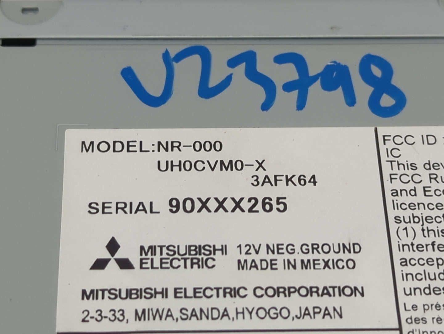 2018-2022 Honda Cr-V Radio AM FM Cd Player Receiver Replacement P/N:3AFK64 90XXX265 Fits Fits 2018 2019 2020 2021 2022 OEM U