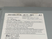 2019-2022 Honda Hr-V Radio AM FM Cd Player Receiver Replacement P/N:39100-T7A-A11-M1 139000-9381D101 Fits Fits 2019 2020 202