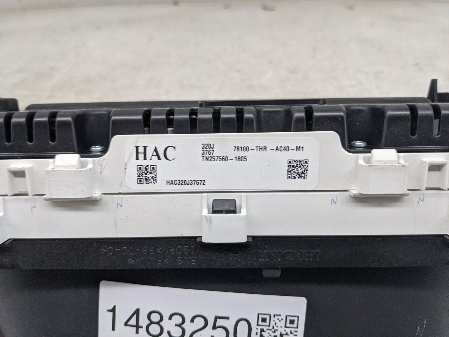 2021 Honda Odyssey Instrument Cluster Speedometer Gauges P/N:78100-THR-AC40-M1 TN257560-1805, HAC320J3767Z Miles: Fits OEM U