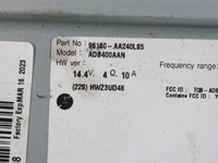2021-2022 Hyundai Elantra Radio AM FM Cd Player Receiver Replacement P/N:96160-AA240LS5 Fits Fits 2021 2022 OEM Used Auto Pa